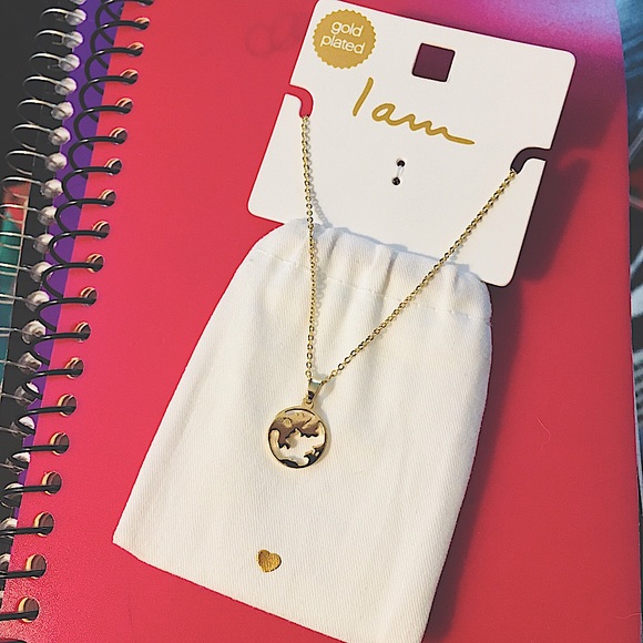 New! Gold Plated Earth Necklace by I am - Picture 3 of 16